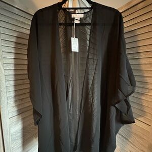 Nordstrom Black Sheer Beach Cover Up